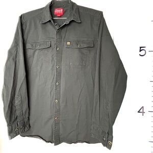 Coleman‎ Black/Gray Button-down Front Shirt Men's XL